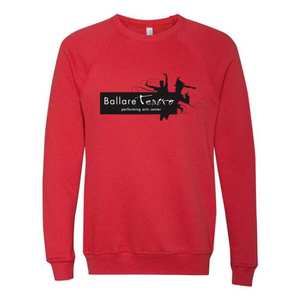 BELLA + CANVAS - Sponge Fleece Raglan Crewneck Sweatshirt - Printed Logo Thumbnail